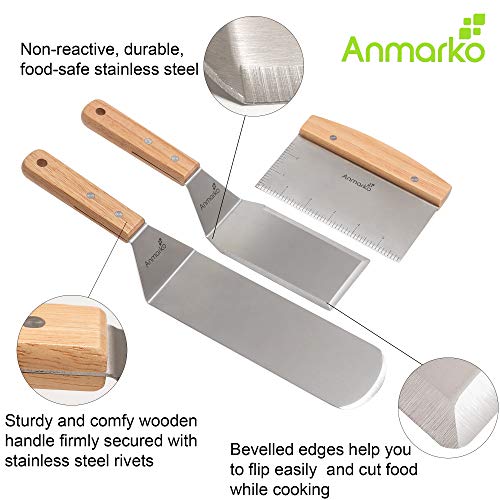 Professional Metal Spatula Set Stainless Steel Spatula and Griddle