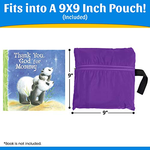 Car Seat Travel Bag Backpack for Gate Check Bag – Waterproof - 600D Nylon Fabric W/Adjustable Strap 18x18x34 inch (Purple) - Thumbnail 7