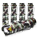 5 Pack Mini Flashlights LED Flashlight 300lm Adjustable Focus Zoomable Light (Army Green)