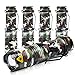 5 Pack Mini Flashlights LED Flashlight 300lm Adjustable Focus Zoomable Light (Army Green)