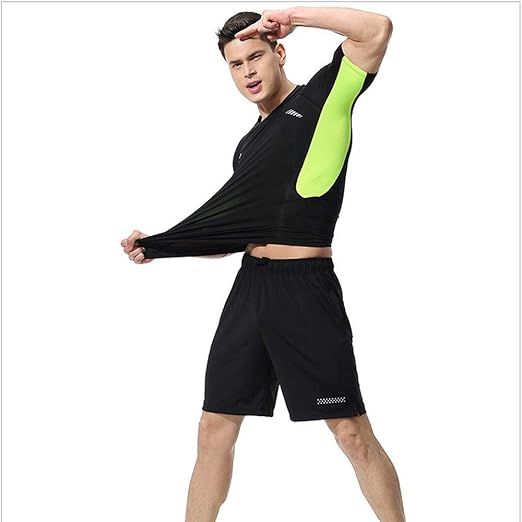 HUDEMR Traje de Fitness Ropa Deportiva Hombres Traje Entrenamiento ...