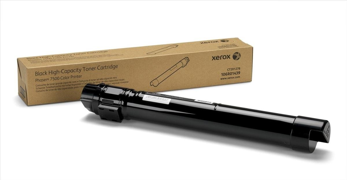 Xerox Genuine Phaser 7500 Black High Capacity Toner Cartridge (19,800 pages) - 106R01439