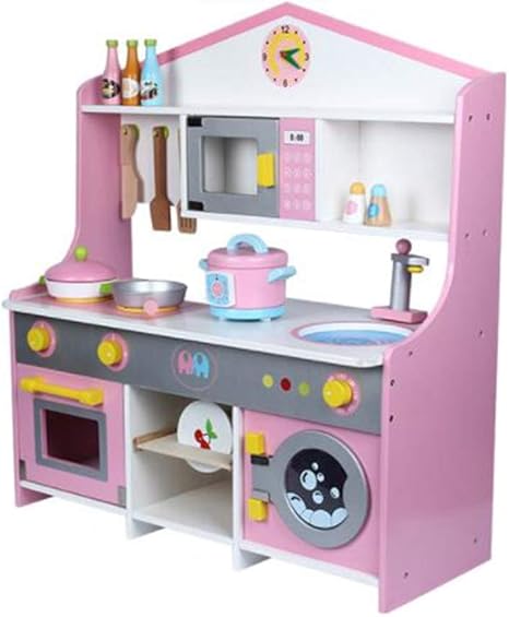 Amazon Co Jp キッチンおもちゃ 木製キッチンおもちゃ 子供用プレイハウス 組立玩具 女の子 料理炊飯器 3 8歳 シミュレーション キッチンおもちゃ 子供用教育玩具 ギフトセット ホーム キッチン