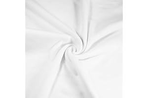 FabricLA Ultra-Soft Polar Fleece Fabric by The Yard |1 Yard 36” x 60” | Lightweight, Warm & Cozy| Ideal for Throw Blankets, Pillow Covers,PJ Pants| Perfect for DIY Projects | Solid - White