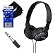 Sony MDRZX110 ZX Series Stereo Headphones (Black) with 3.5mm Mini Plug to 1/4 inch Headphone Adapter & HeroFiber® Ultra Gentle Cleaning Cloththumb 4