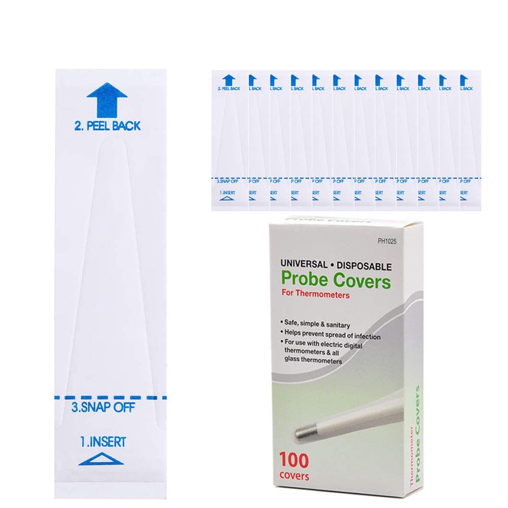 Disposable Universal Digital Thermometer Probe Covers Sized to Fit Most Oral Rectal Thermometer(100 Counts): Industrial & Scientific