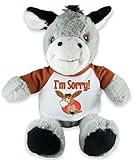 Flutter Hut I'm Sorry Donkey Plush with Message T-Shirt 8 Inches