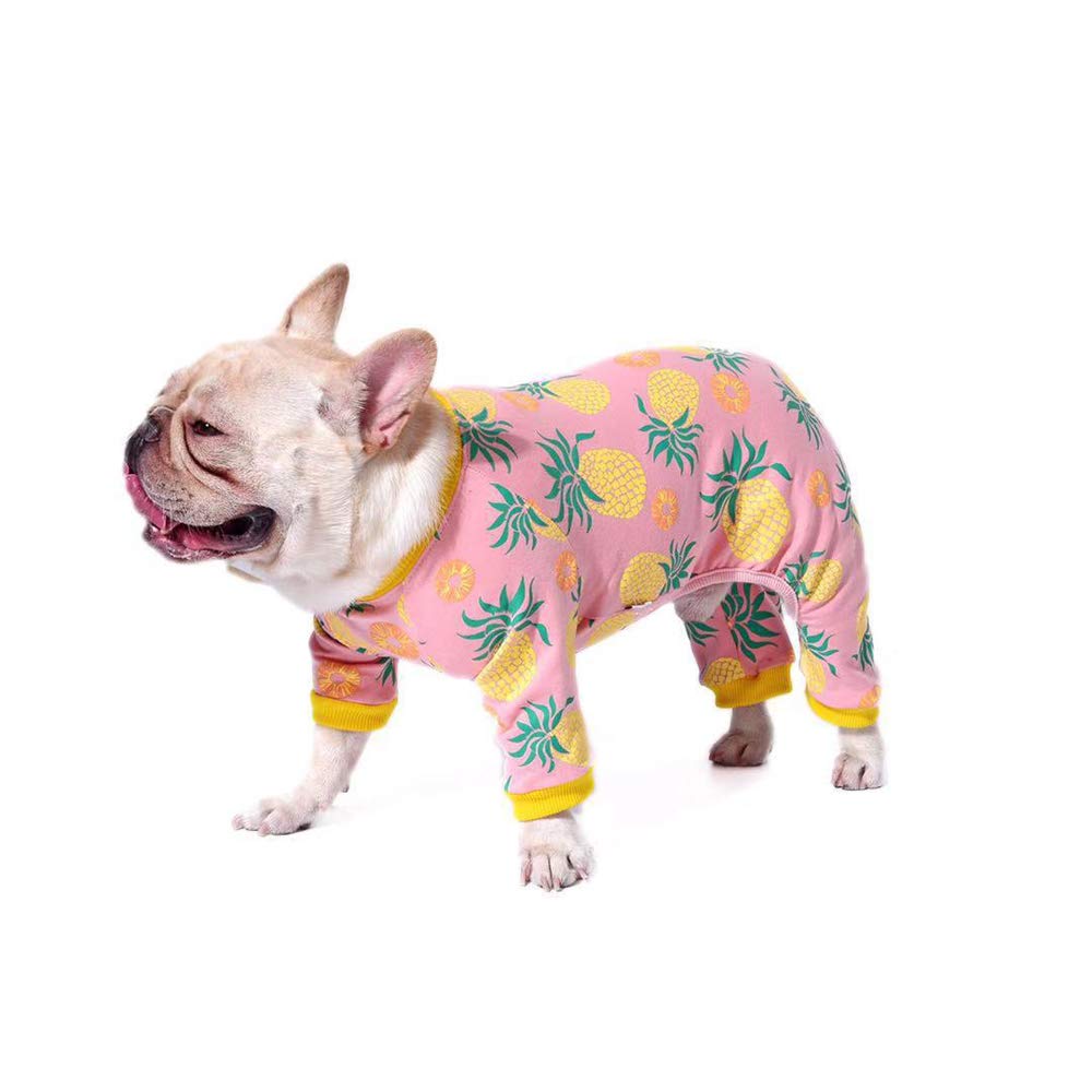 Puppy Dog Pajamas,Cozy Soft Dog Jumpsuits Pet Sleeping Suit Clothes for Small Dogs Medium Dogs (XL: Back Length 39cm, Pink)