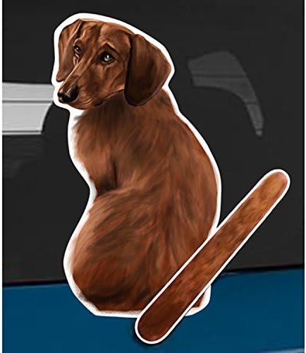 Dachshund dog Wagging Wiper car rear wiper sticker decal