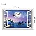 Highpot 3D Windows Wall Sticker For Christmas Santa Claus Mural Decals Vinyl Art Home Decors (C)