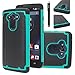 E LV Droid Turbo Case Cover - Dual Layer Hybrid Armor Defender Protective Case Cover for Motorola Moto Droid Turbo XT 1254 with 1 Stylus - Teal