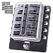 MICTUNING LED Illuminated Automotive Blade Fuse Holder Box 10-Circuit Fuse Block with Cover