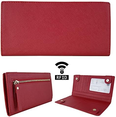Womens RFID Blocking Card Wallet Ultra Slim Wallet for Women, Ladies Clutch Wallet