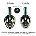 Snorkel Mask, Explomos Diving Snorkeling Mask with Gopro Mount 180° Full Face Panoramic View Anti-Fog Anti-Leak Easybreath Dry Snorkeling Scuba Dive Equipment Safety for Adults Youth Kids(Black S)