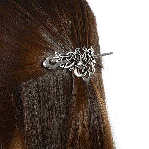 image for LQQQL Viking Celtic Hair Sticks Hairpin-Viking Hair Clip Sticks for Lo