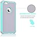 Tekcoo iPhone 6S Case, iPhone 6 Sturdy Case,[Tmajor] for iPhone 6 / 6S (4.7 INCH) Case Shock Absorbing Impact Defender Slim Cover Shell w/Plastic Outer & Rubber Silicone Inner [Turquoise/Grey]