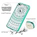 SMARTLEGEND iPhone 8 Plus Case, iPhone 7 Plus Case, [Totem Series] Shock Absorption Full Body Rugged Bumper Clear with Mandala Floral Design Hybrid Protective Case for iPhone 8 Plus/7 Plus- Mint