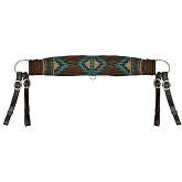 Showman Mohair Wool Brown &amp; Teal Multi-Strand Tripping Collar