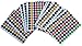 School Smarts Laminated Multi-Colored Coding Dot Stickers, 1320 Pieces per Pack, 15 Sheets Each Contain 88 Decals, 3/8 Inch Diameter, Non-Toxic and Acid-Free