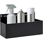 Rechabite Magnetic Aerosol Spray Can Holder, Magnet Toolbox Bottle Holder, Tool Box Storage Rack for Garage and Home, Craft Workspace, Mechanic Paint Bottle Can Organizer, Black, 3"x8.3"