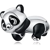 PANPOKI Cute Panda Animal 925 Sterling Silver Charms for Bracelets and Necklace Dangle Pendants Butterfly Elephant Dog Bead Jewelry Present for Women Family Friends