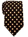 Retreez Classic Polka Dots Woven Microfiber Men's Tie - Black with Gold Dots