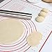 Coolnice Silicone Pastry Mat Extra Large Non Slip with Measurements Non Stick Dough Rolling Mat Silicone Pie Crust Mat For Fondant Pizza and Cookies 24x16 inch Red