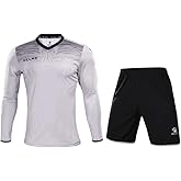 KELME Soccer Goalkeeper Jersey Uniform Kit - Mens Padded Football Goalie Shirt, Shorts and Socks - Kids and Adult Sizes