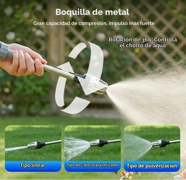 Pistola a jato de alta pressão, pistola de mangueira de jardim 2026, pistola de mangueira de jardim de alta pressão, pressão ajustável, para lavagem de carros, jardim, rega de animais de estimação — foto 3 de 7