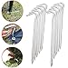 RAM-PRO 40-Piece Tent Garden Stakes Heavy Duty, Galvanized Steel Pegs Rust-Free Garden Edging Fence Hook, Landscape Pins | for Outdoor Camping, Soil Patio Gardening, & Canopies (9