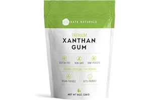 Kate Naturals Xanthan Gum for Baking, Ice Cream & Thickener (8oz, Gluten Free, Food Grade, Skin Care)