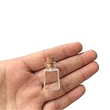 TAI DIAN Mini Glass Bottles Pendants Rectangle
