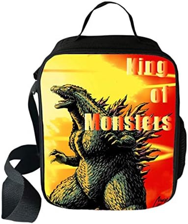 WNUVB Children's Backpack, Godzillas Godzilla Lunch Bag Unisex Lunch Box Bag Handy Shoulder Bag 3-26.5 * 22.5 * 8.5 CM