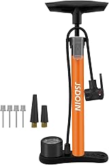 Jsdoin Bike Pump High Pressure Floor Pump Dual Presta Schrader 160 psi Orange