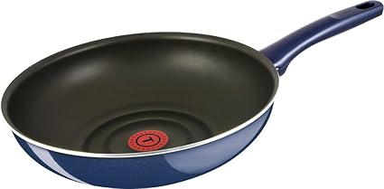 Amazon Co Jp ティファール 炒め鍋 28cm 深型 フライパン ガス火専用 グランブルー プレミア ウォックパン チタン プレミア 5層コーティング D 取っ手つき T Fal Ih非対応 ホーム キッチン
