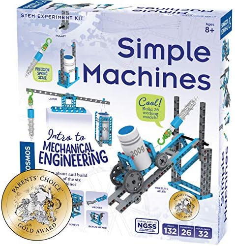 Thames & Kosmos Simple Machines Science Experiment & Model Building Kit, Introduction to Mechanical Physics, Build 26 Models to Investigate The 6 Classic Simple Machines Thames & Kosmos Simple Machines Science Experiment & Model Building Kit, Introduction to Mechanical Physics, Build 26 Models to Investigate The 6 Classic Simple Machines