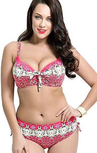 Wxian Women's Backless Two Piece Plus Size Bikini Swimwear