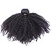 Mongolian Afro Kinky Curly Bundles Human Hair Bundles 18 20 22 Inch 4B 4C Afro Kinky Bulk Human Hair Virgin Hair Weave Bundles for Black Women Human Hair Weft Natural Black Color