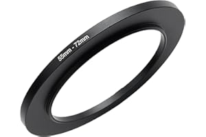 GZNLY 55mm to 72mm Step-up Adapter Rings Filter Adapter Black Metal Step Down Filter Ring Adapter Compatible with All Brand UV CPL ND Camera Lens Filter Stepping Rings (55mm-72mm), (NLY001)