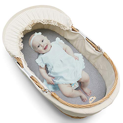 BlueSnail Soft and Strechy Fitted Sheet, Cradle Sheets for