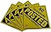 Diamond NO TRESPASSING POSTED PRIVATE PROPERTY Quality Minuteman Poly Posted Sign 6 pack (Yellow)