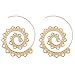 Sundear Vintage Bohemian Spiral Earring Circles Round Tribal Hoop Earrings