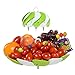 Premium Designer Fruit Bowl & Candy Dish is the Ultimate Tray/Platter & Plate, FREE 6 Stainless Steel Forks Included, Awesome Fruit Basket for Parties, Weddings, Baby Showers, Office, Shatter Proof
