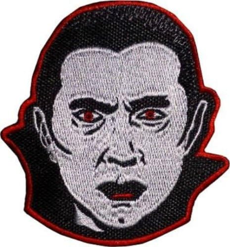 Count Dracula Patch Embroidered Iron / Sew on Badge Horror Movie Bela Lugosi Costume Souvenir Applique