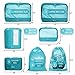 Packing Cubes Travel Set 7Pc 2 Large Cube Organizer Laundry Shoe & Toiletry Bag