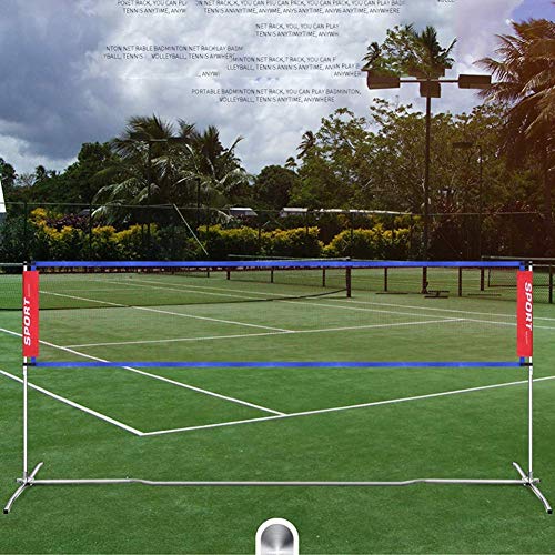 image for AKOZLIN Stainless Steel Portable Badminton Net Set - Net for Tennis, S