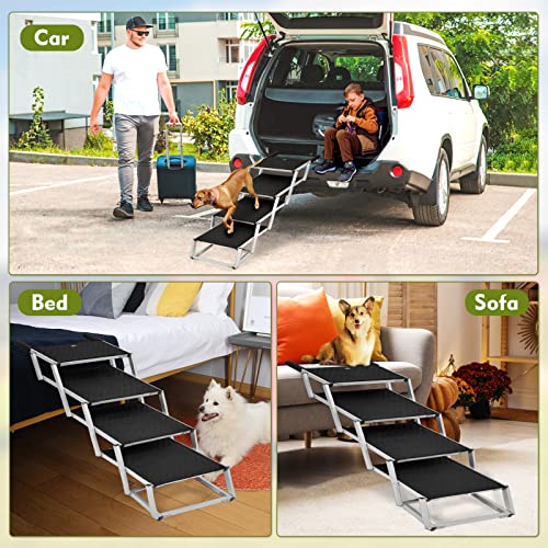 Dog Ramp, Extra Wide Dog Car Stair for Large Dogs,Dog Ramp for Car,Pet