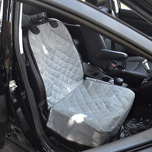 Pet Seat Cover Waterproof Pet Bucket Seat Cover Dog Car Front Seat Cover Single Seat Cover for Dog Pet Seat Protector Non Slip (Gray)