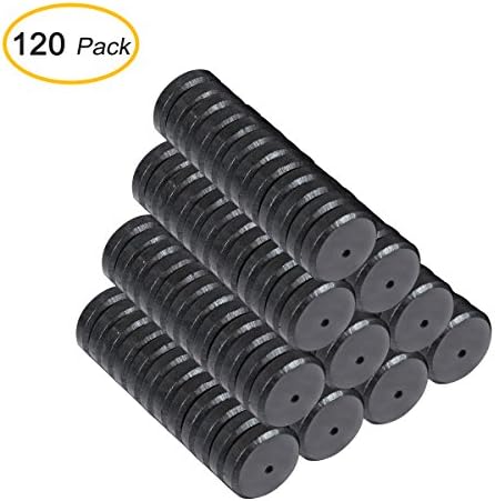 Disc Ceramic Industrial Magnets Round - 11/16 Inch (18mm) Cooper GTV Ferrite Magnets for Refrigerator School Crafts Buttons Hanging Tools DIY Hobbies Office - Bulk Lot of 120 Pcs