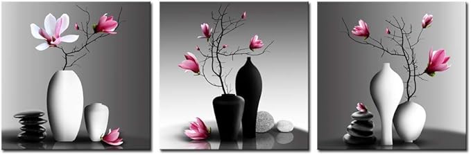Amazon.com: Nachic Wall - Flower Wall Art for Bathroom Elegant Pink